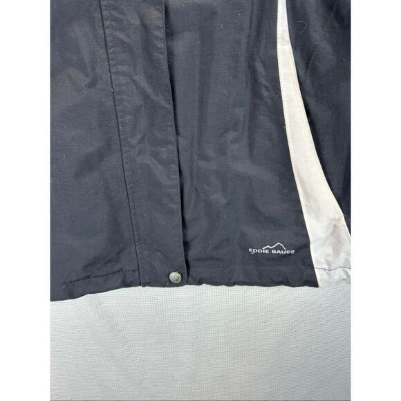 Eddie Bauer WeatherEdge Waterproof Hooded Jacket Women’s M Black White - Picture 10 of 11